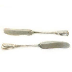 TIFFANY & CO: Sterling Silver, St. Dunstan 1909 Butter Knife/Cheese Spreader Set